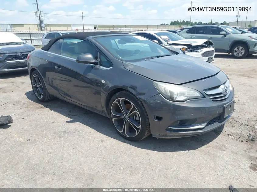 2016 Buick Cascada Premium VIN: W04WT3N59GG119894 Lot: 45230399