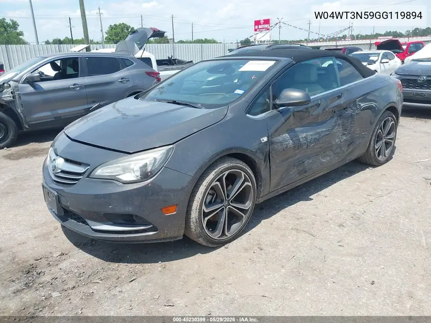 2016 Buick Cascada Premium VIN: W04WT3N59GG119894 Lot: 45230399