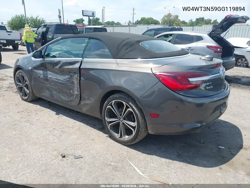 2016 Buick Cascada Premium VIN: W04WT3N59GG119894 Lot: 45230399