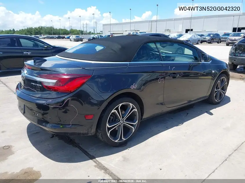 2016 Buick Cascada Premium VIN: W04WT3N52GG042320 Lot: 45271943
