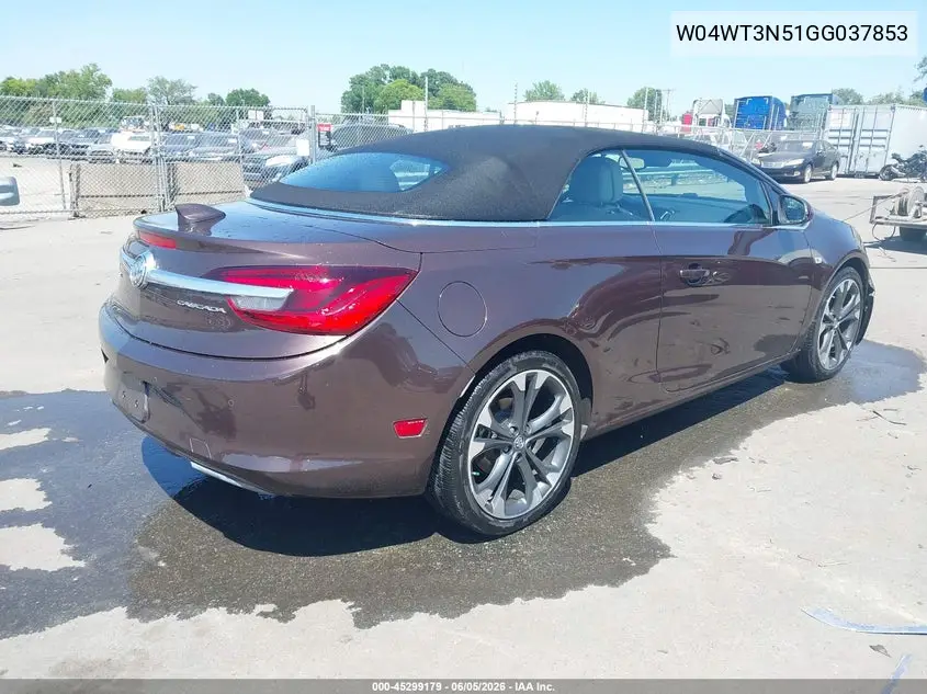 2016 Buick Cascada Premium VIN: W04WT3N51GG037853 Lot: 45299179