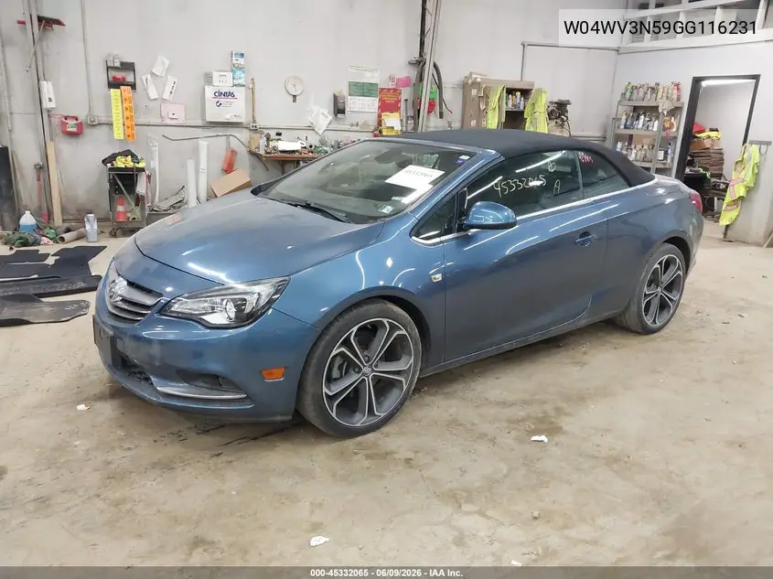 2016 Buick Cascada VIN: W04WV3N59GG116231 Lot: 45332065