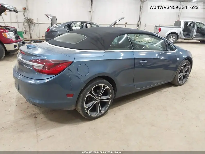 2016 Buick Cascada VIN: W04WV3N59GG116231 Lot: 45332065