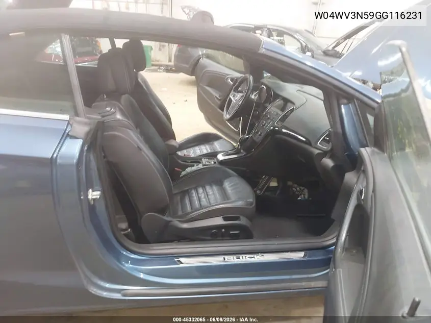 2016 Buick Cascada VIN: W04WV3N59GG116231 Lot: 45332065