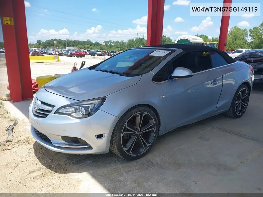 2016 Buick Cascada Premium VIN: W04WT3N57GG149119 Lot: 45365412