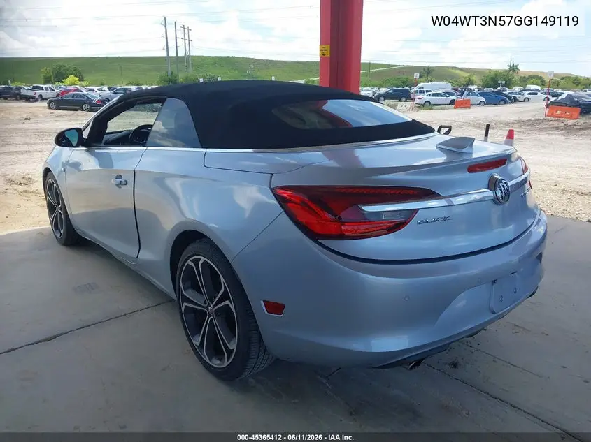 2016 Buick Cascada Premium VIN: W04WT3N57GG149119 Lot: 45365412