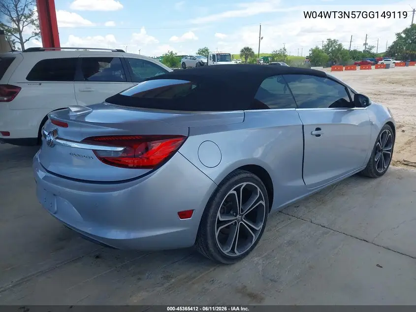 2016 Buick Cascada Premium VIN: W04WT3N57GG149119 Lot: 45365412