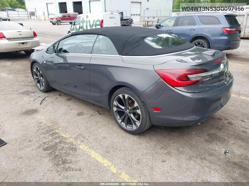 2016 Buick Cascada Premium VIN: W04WT3N53GG097956 Lot: 45368485