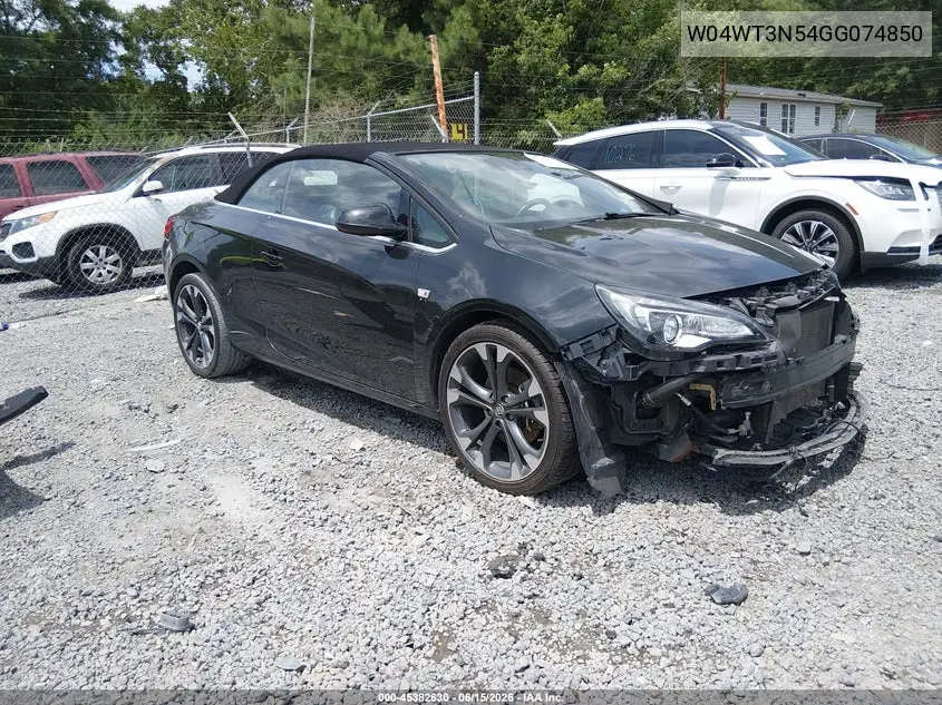 2016 Buick Cascada Premium VIN: W04WT3N54GG074850 Lot: 45382630