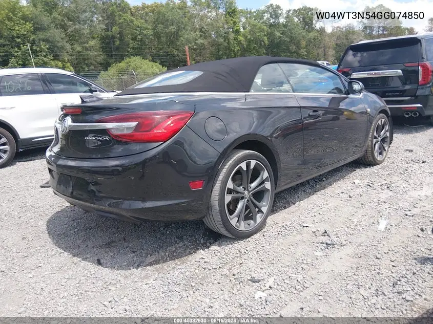 2016 Buick Cascada Premium VIN: W04WT3N54GG074850 Lot: 45382630