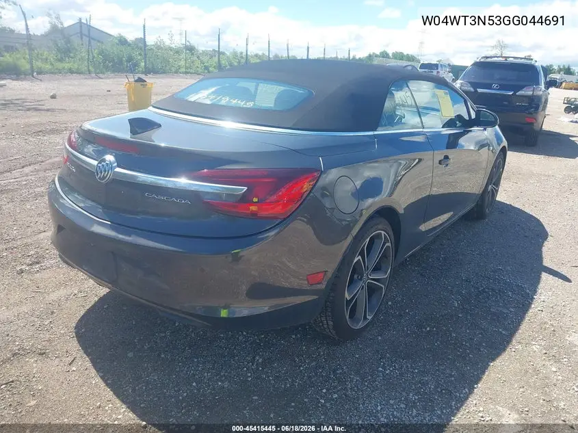 2016 Buick Cascada Premium VIN: W04WT3N53GG044691 Lot: 45415445