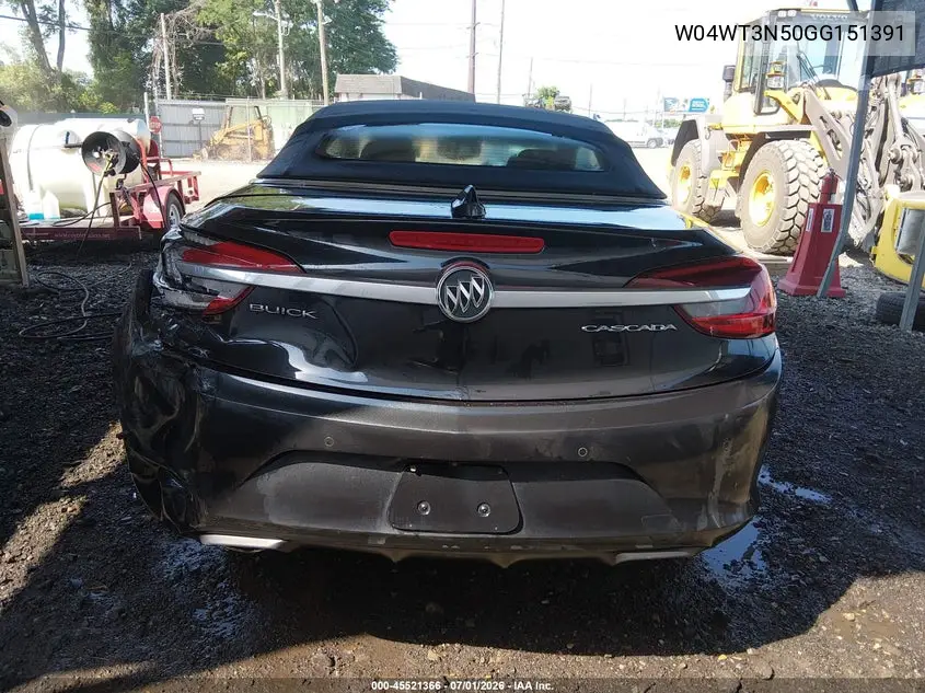 2016 Buick Cascada Premium VIN: W04WT3N50GG151391 Lot: 45521366