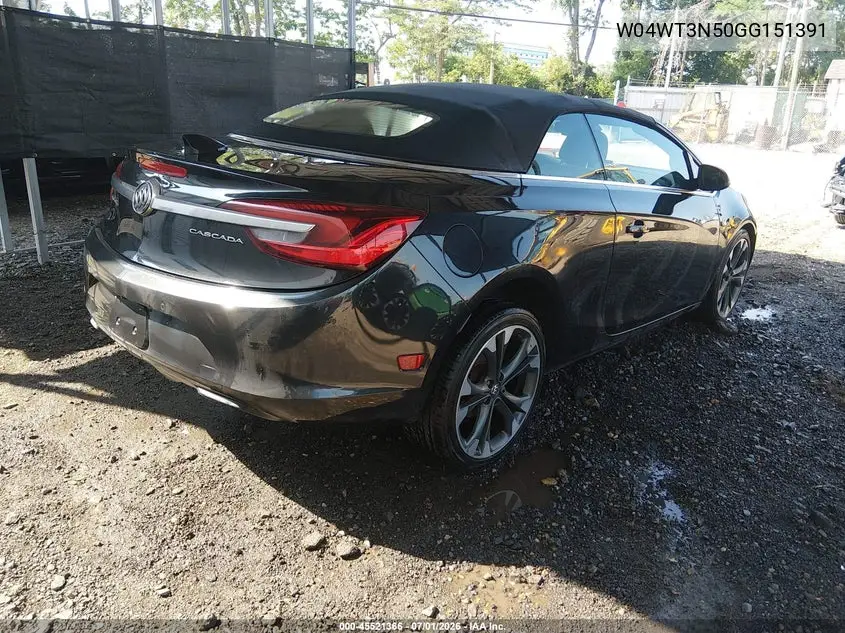 2016 Buick Cascada Premium VIN: W04WT3N50GG151391 Lot: 45521366