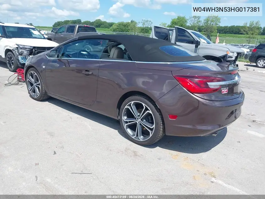 2017 Buick Cascada Premium VIN: W04WH3N53HG017381 Lot: 45472199