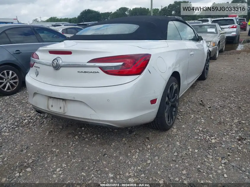 2018 Buick Cascada Premium VIN: W04WH3N59JG033316 Lot: 45232515