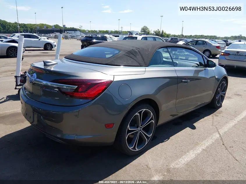 2018 Buick Cascada Premium VIN: W04WH3N53JG026698 Lot: 45370001