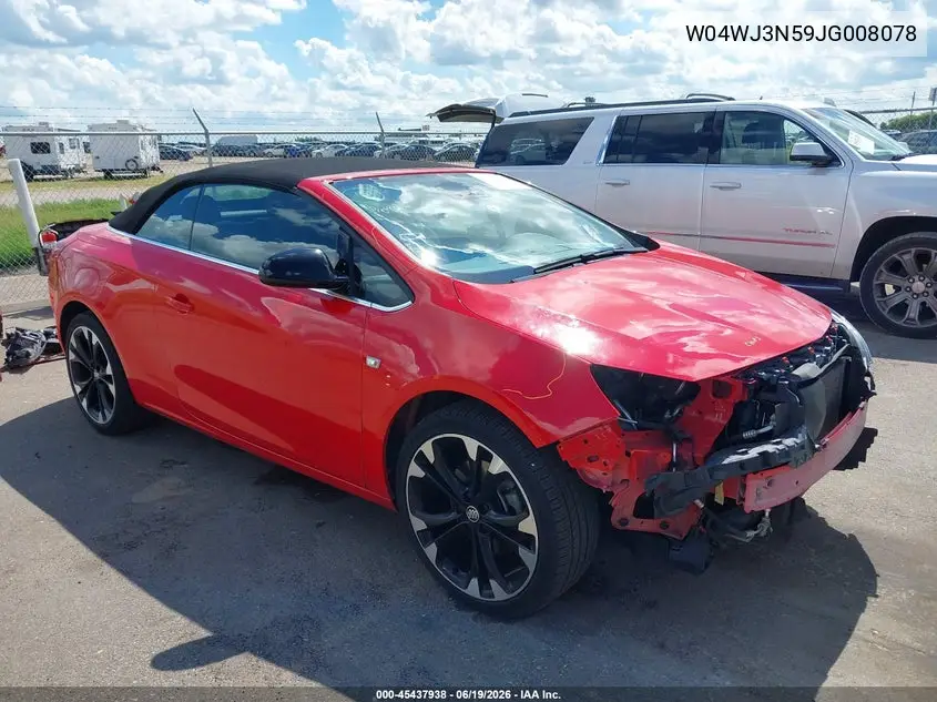 2018 Buick Cascada Sport Touring VIN: W04WJ3N59JG008078 Lot: 45437938