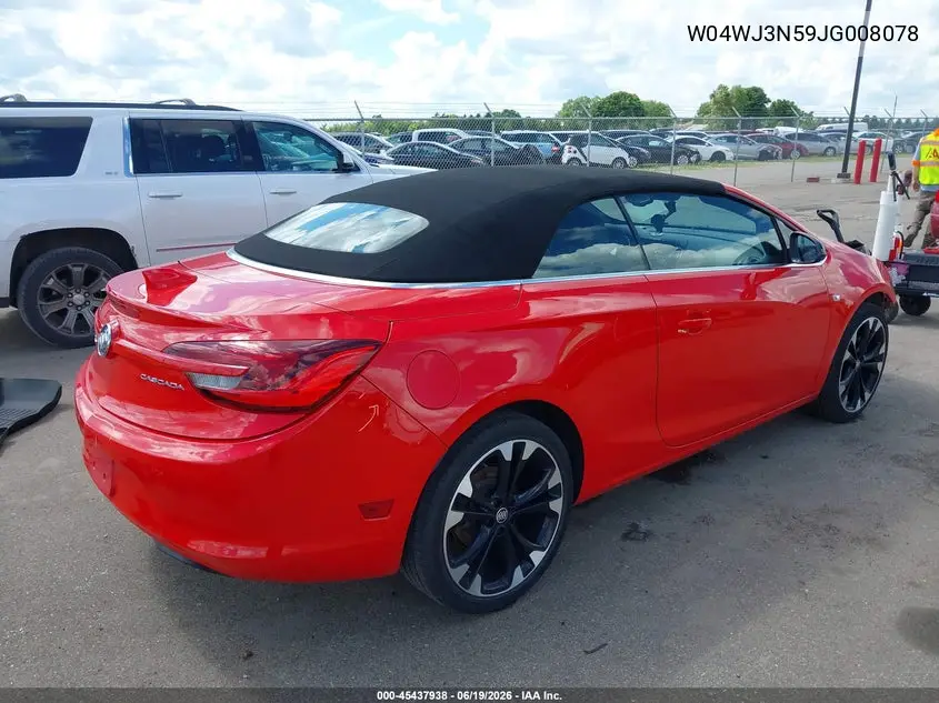 2018 Buick Cascada Sport Touring VIN: W04WJ3N59JG008078 Lot: 45437938