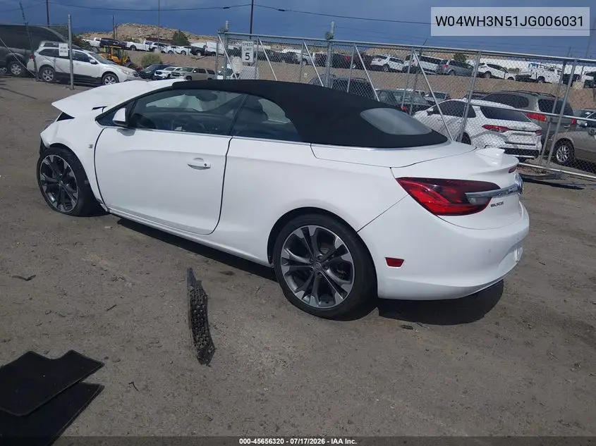 2018 Buick Cascada Premium VIN: W04WH3N51JG006031 Lot: 45656320