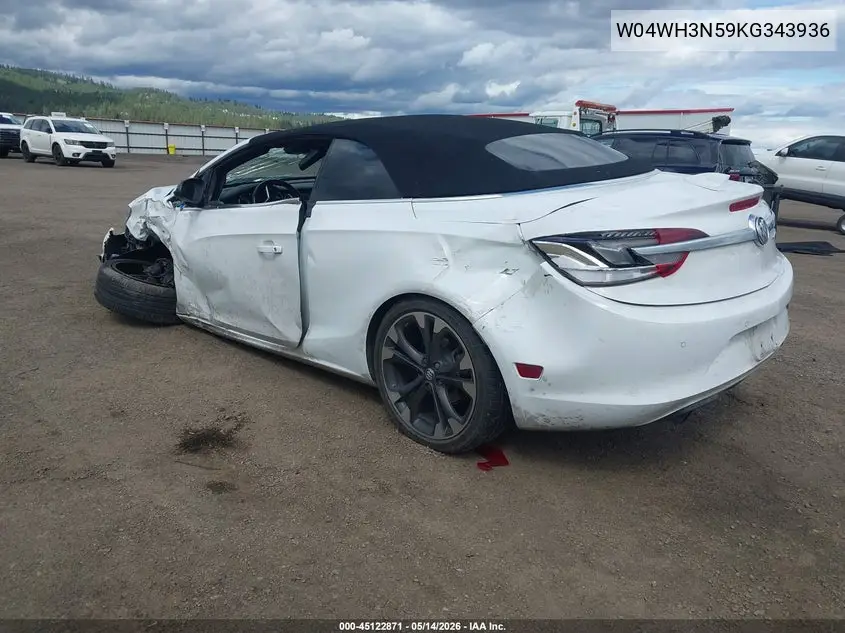 2019 Buick Cascada Premium VIN: W04WH3N59KG343936 Lot: 45122871