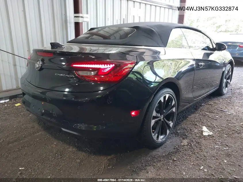 2019 Buick Cascada Sport Touring VIN: W04WJ3N57KG332874 Lot: 45617964