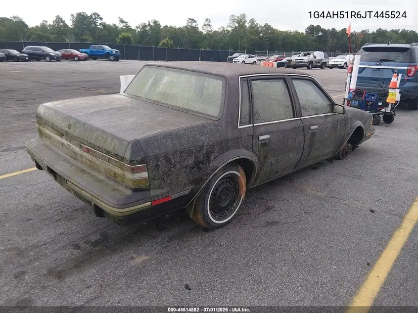 1988 Buick Century Custom VIN: 1G4AH51R6JT445524 Lot: 45514582