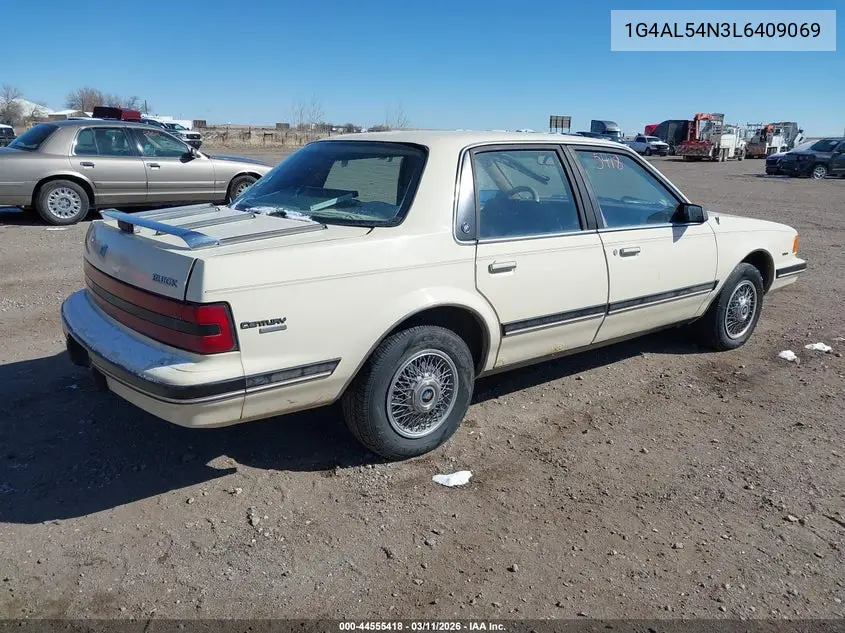 1990 Buick Century Limited VIN: 1G4AL54N3L6409069 Lot: 44555418