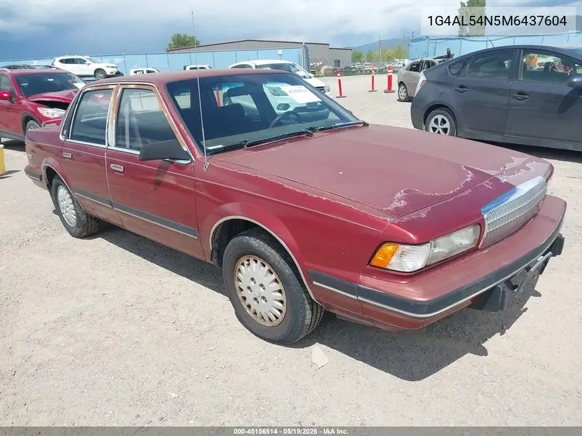 1991 Buick Century Limited VIN: 1G4AL54N5M6437604 Lot: 45156514