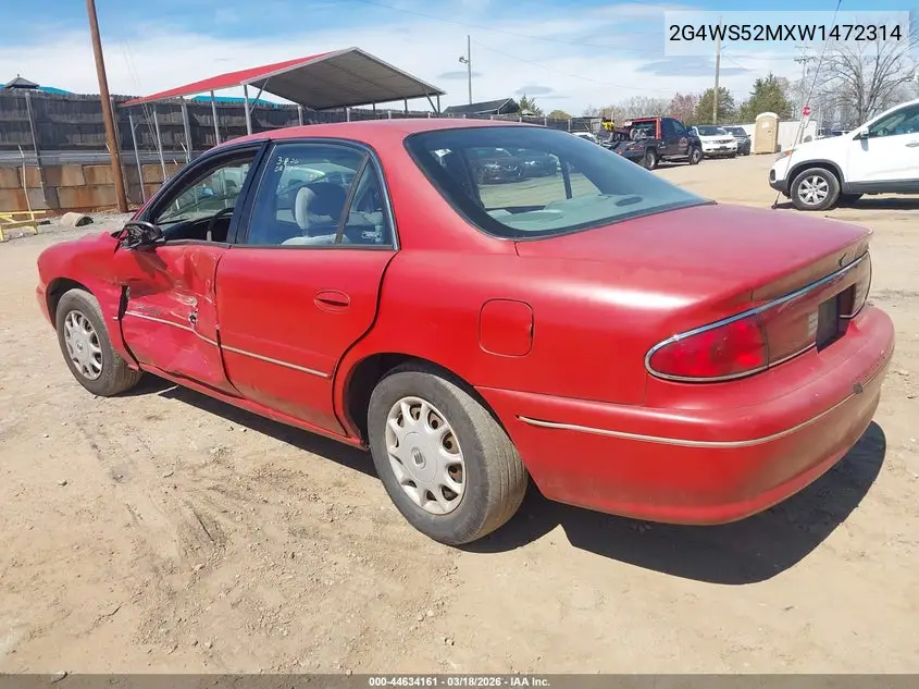 1998 Buick Century Custom VIN: 2G4WS52MXW1472314 Lot: 44634161