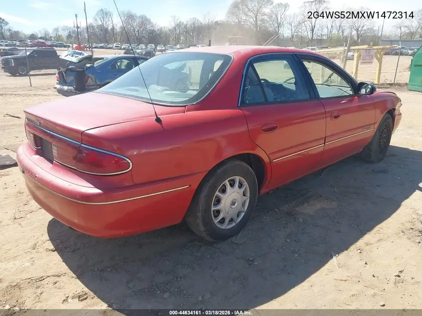 1998 Buick Century Custom VIN: 2G4WS52MXW1472314 Lot: 44634161