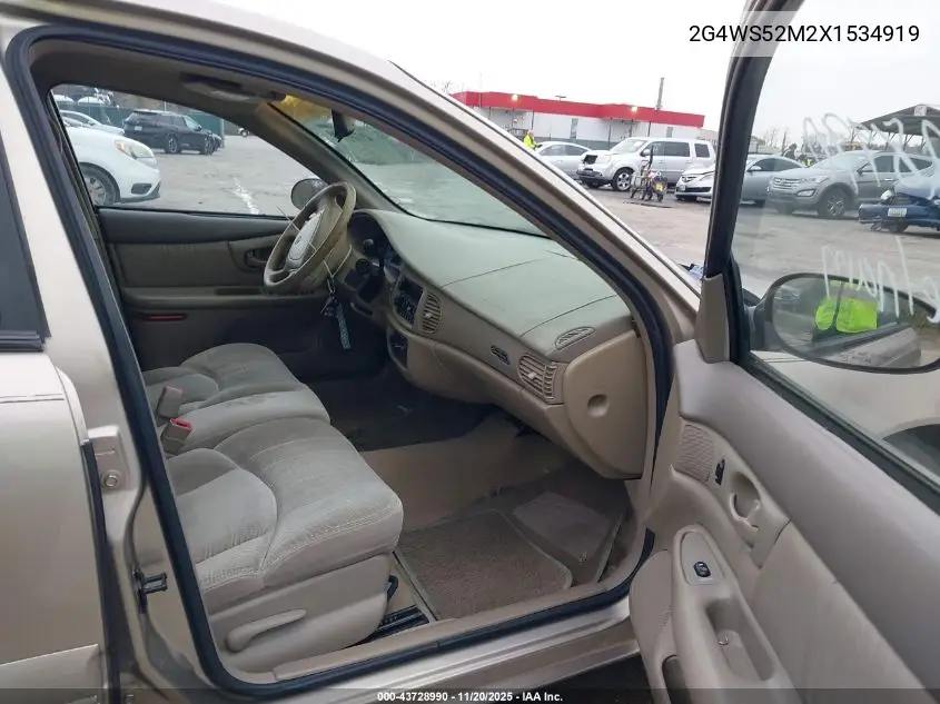 1999 Buick Century Custom VIN: 2G4WS52M2X1534919 Lot: 43728990