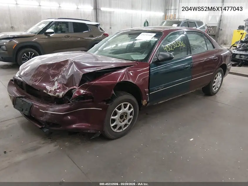 1999 Buick Century Custom VIN: 2G4WS52M6X1477043 Lot: 45232506