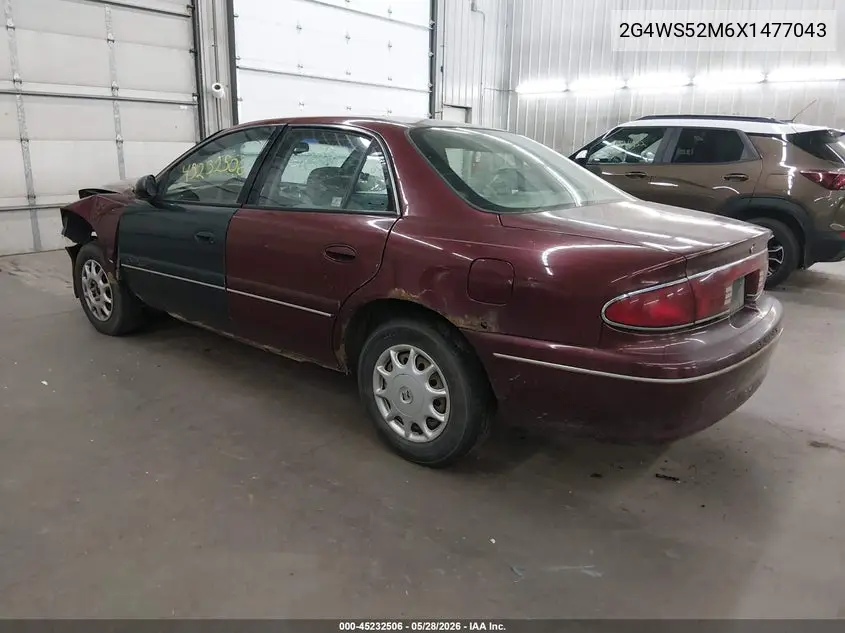 1999 Buick Century Custom VIN: 2G4WS52M6X1477043 Lot: 45232506