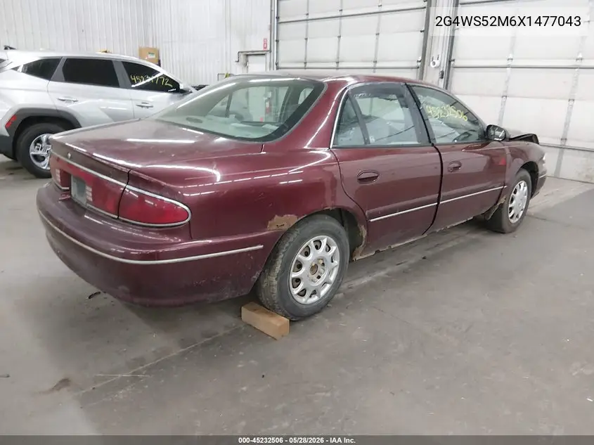 1999 Buick Century Custom VIN: 2G4WS52M6X1477043 Lot: 45232506