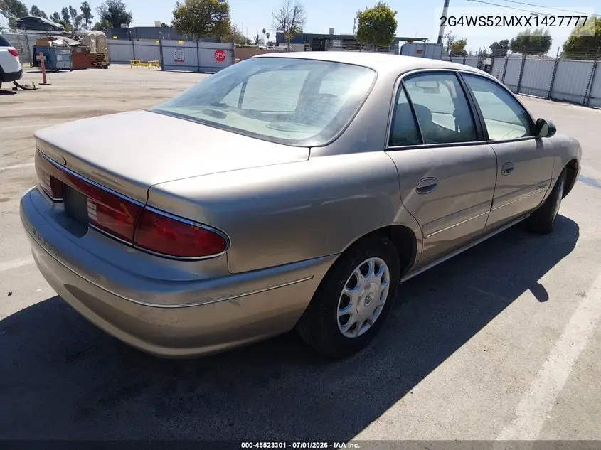 1999 Buick Century Custom VIN: 2G4WS52MXX1427777 Lot: 45523301