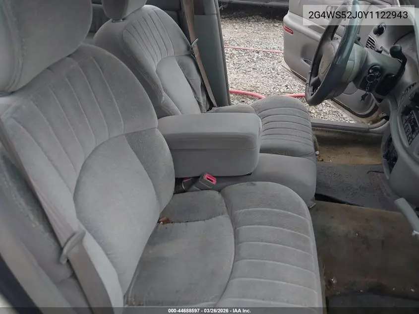 2000 Buick Century Custom VIN: 2G4WS52J0Y1122943 Lot: 44688597