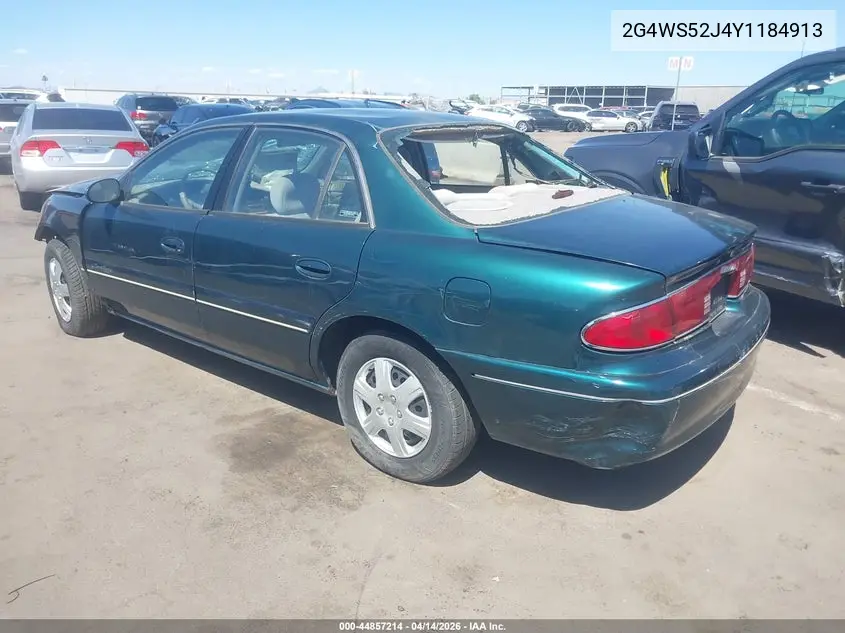 2000 Buick Century Custom VIN: 2G4WS52J4Y1184913 Lot: 44857214