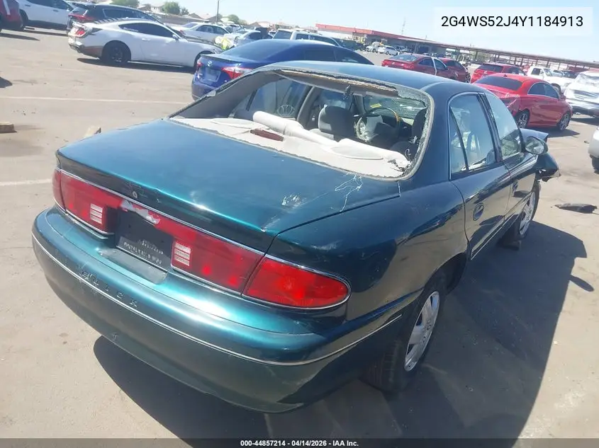 2000 Buick Century Custom VIN: 2G4WS52J4Y1184913 Lot: 44857214