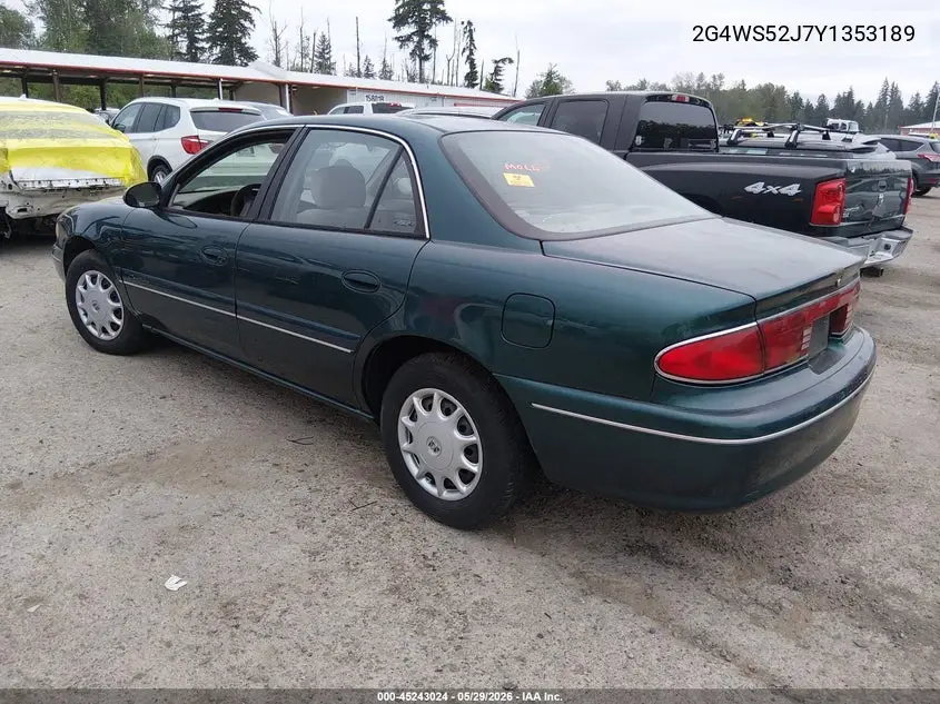 2000 Buick Century Custom VIN: 2G4WS52J7Y1353189 Lot: 45243024