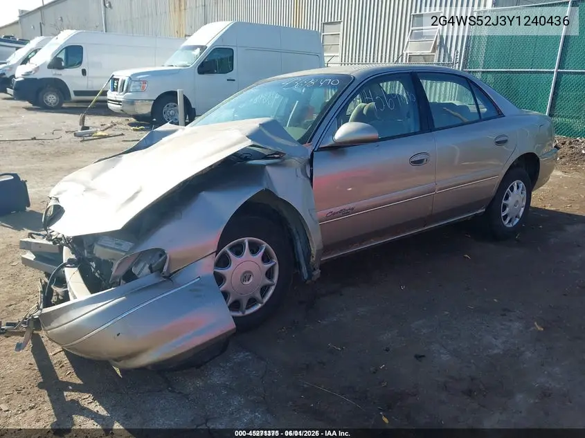 2000 Buick Century Custom VIN: 2G4WS52J3Y1240436 Lot: 45271375