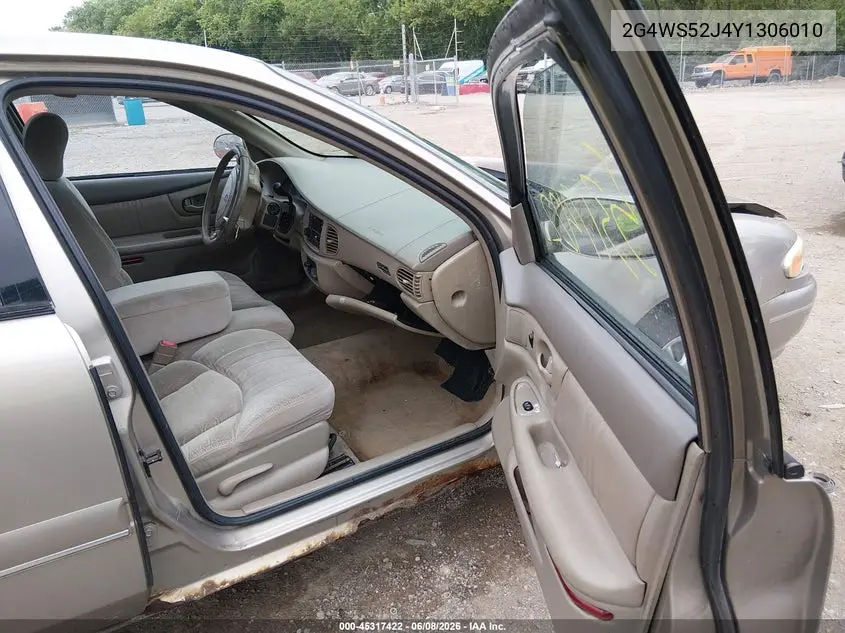 2000 Buick Century Custom VIN: 2G4WS52J4Y1306010 Lot: 45317422