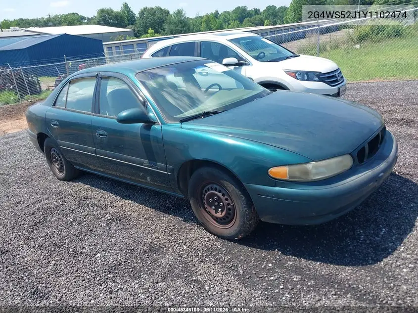 2000 Buick Century Custom VIN: 2G4WS52J1Y1102474 Lot: 45346103