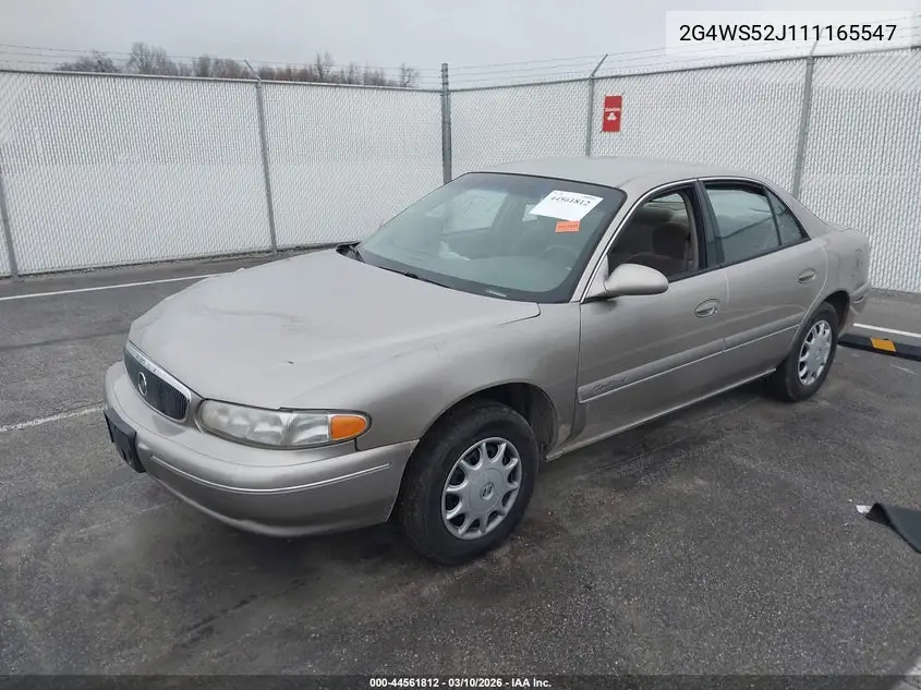 2001 Buick Century Custom VIN: 2G4WS52J111165547 Lot: 44561812