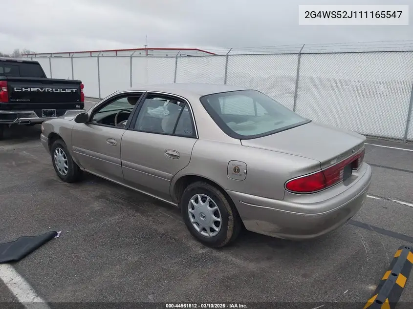2001 Buick Century Custom VIN: 2G4WS52J111165547 Lot: 44561812