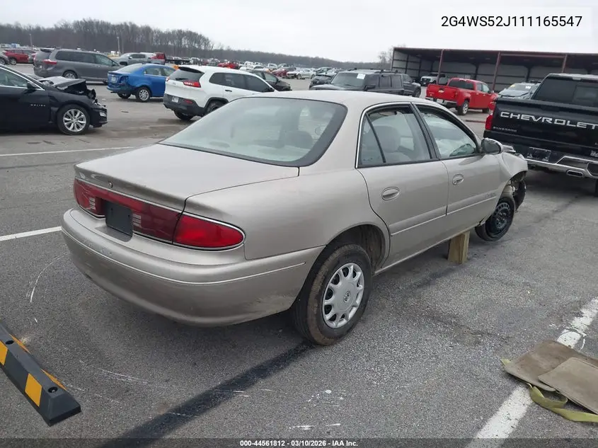 2001 Buick Century Custom VIN: 2G4WS52J111165547 Lot: 44561812