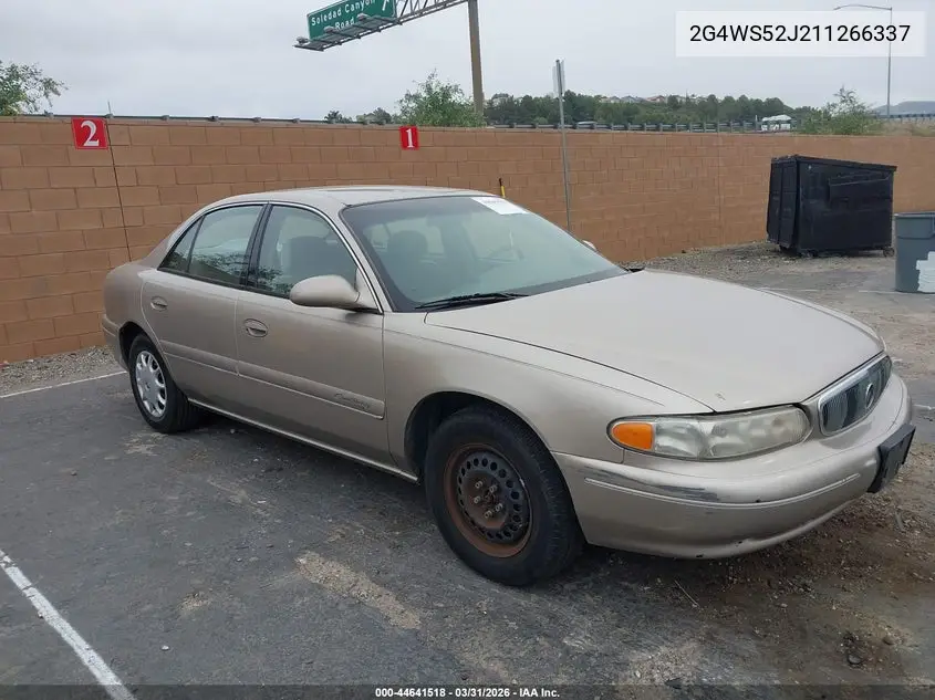 2001 Buick Century Custom VIN: 2G4WS52J211266337 Lot: 44641518