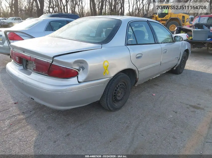 2001 Buick Century Custom VIN: 2G4WS52J511164708 Lot: 44687436