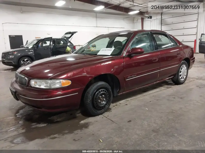 2001 Buick Century Custom VIN: 2G4WS52J311307669 Lot: 45203910