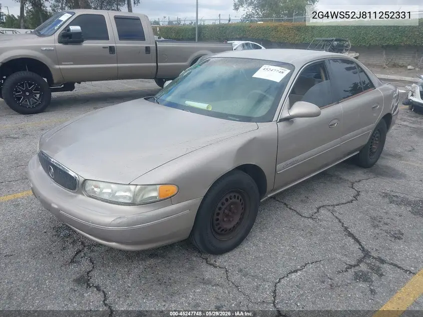 2001 Buick Century Custom VIN: 2G4WS52J811252331 Lot: 45247748