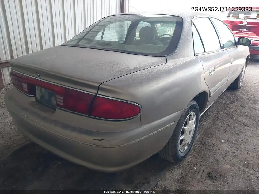 2001 Buick Century Custom VIN: 2G4WS52J711329383 Lot: 45277516